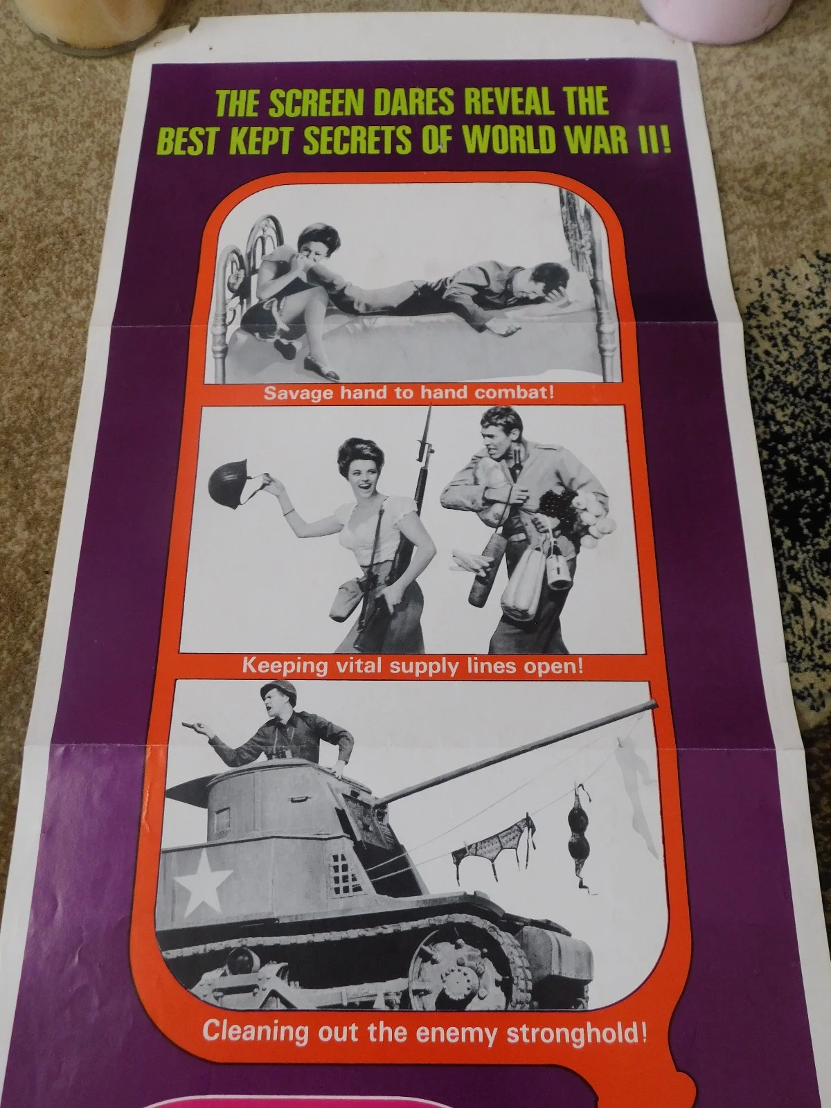 1966 What Did You Do in the War Daddy Movie Poster ORIGINAL James Coburn, изображение 2