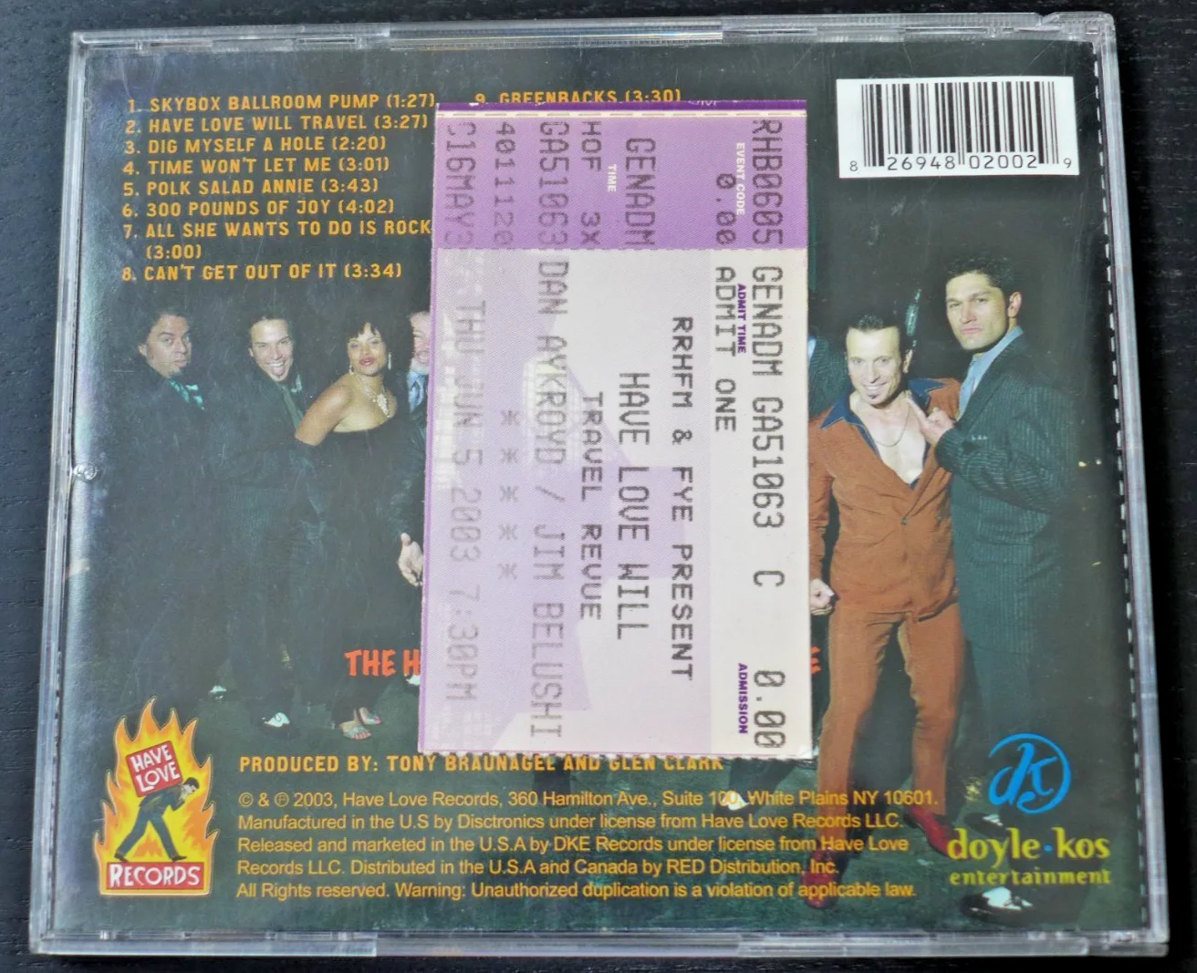 JIM BELUSHI DAN AYKROYD AUTOGRAPHED HAVE LOVE WILL TRAVEL SIGNED CD BOOKLET +, изображение 3
