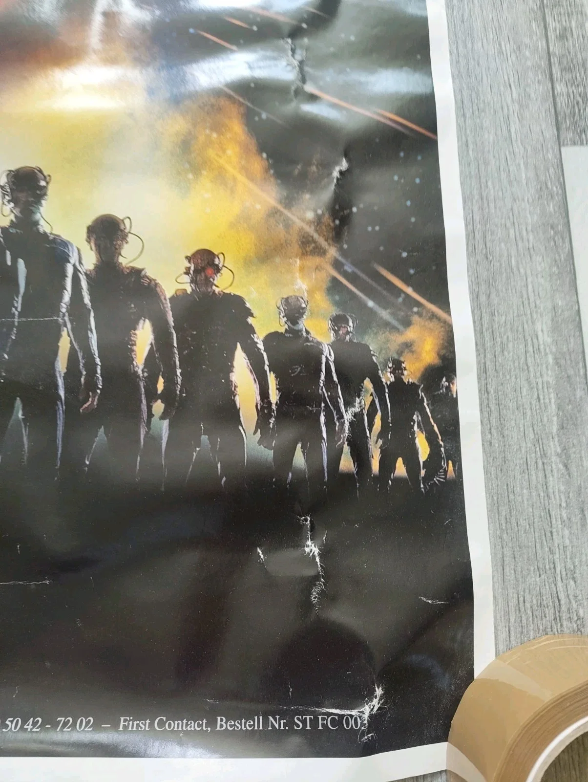 STAR TREK: FIRST CONTACT (1996) Vintage Movie Poster, изображение 4