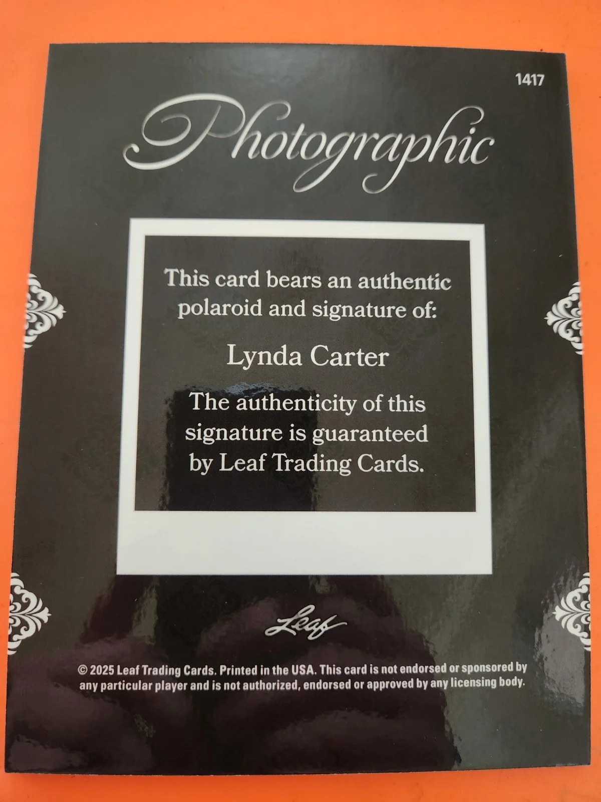2025 Leaf Photographic LYNDA CARTER 1/1 AUTOGRAPH #1417, изображение 2