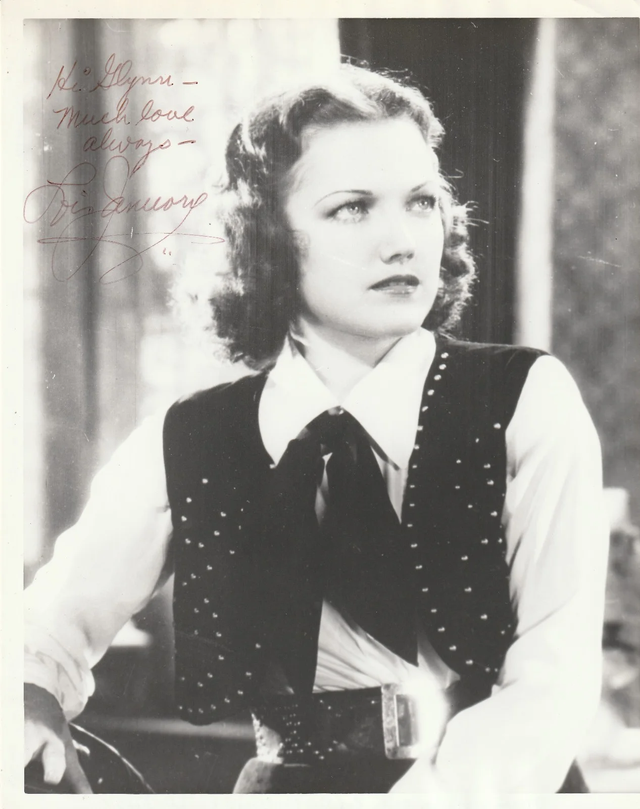 Lois January — Lois January, Beautiful and talented western heroine of 1930s-1940a signed photo