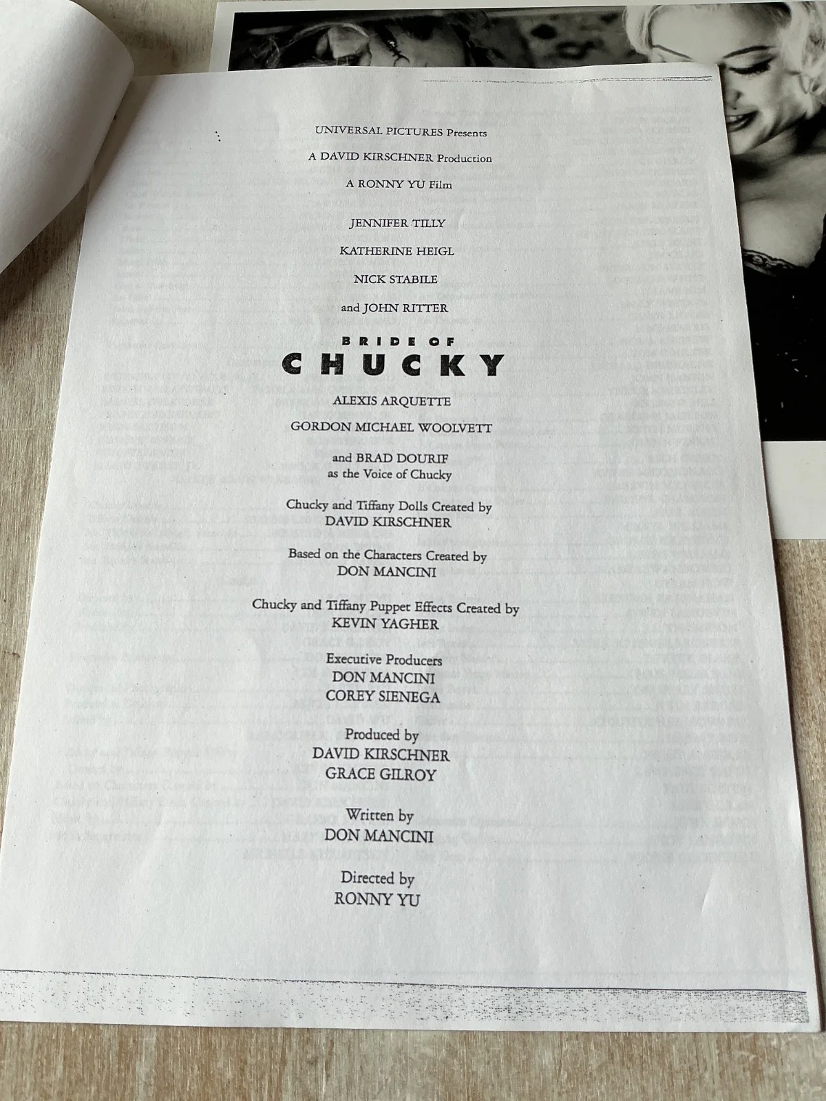 Horror Film Press Kit Bride of Chucky Original 1999 UK Vintage Movie Cinema, изображение 2