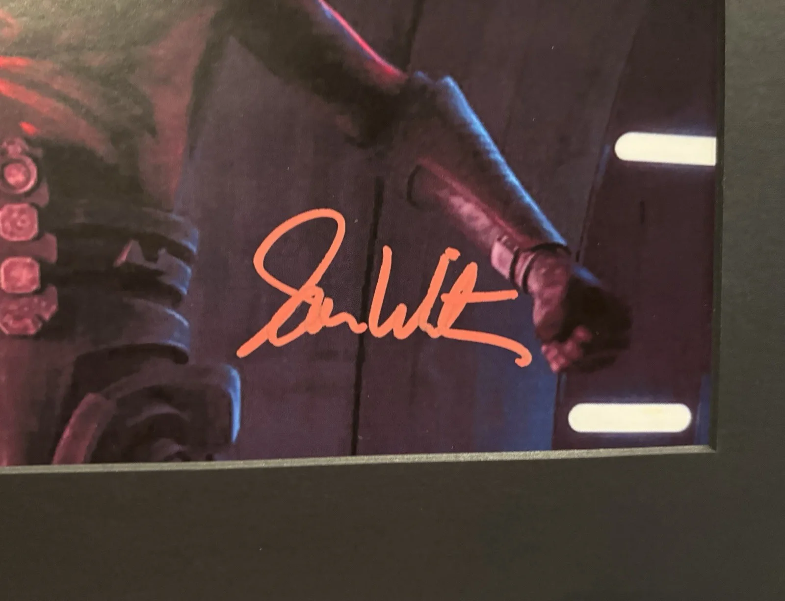 Sam Witwer — Star Wars Clone Wars Animated Sam Witwer Autograph Darth Maul Framed Art JSA COA, image 2