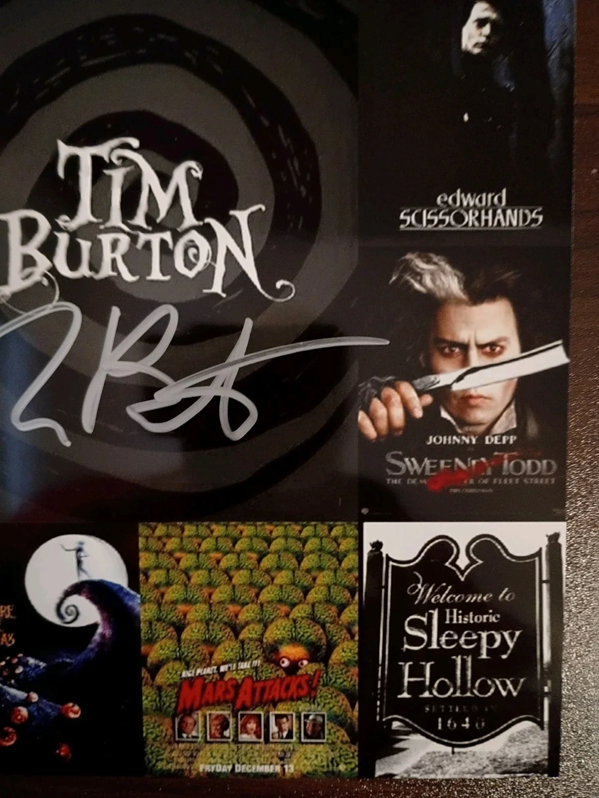 Tim Burton — Tim Burton Wednesday Nightmare Before Xmas Signed 8x10 COA W/Matching Sticker, изображение 5