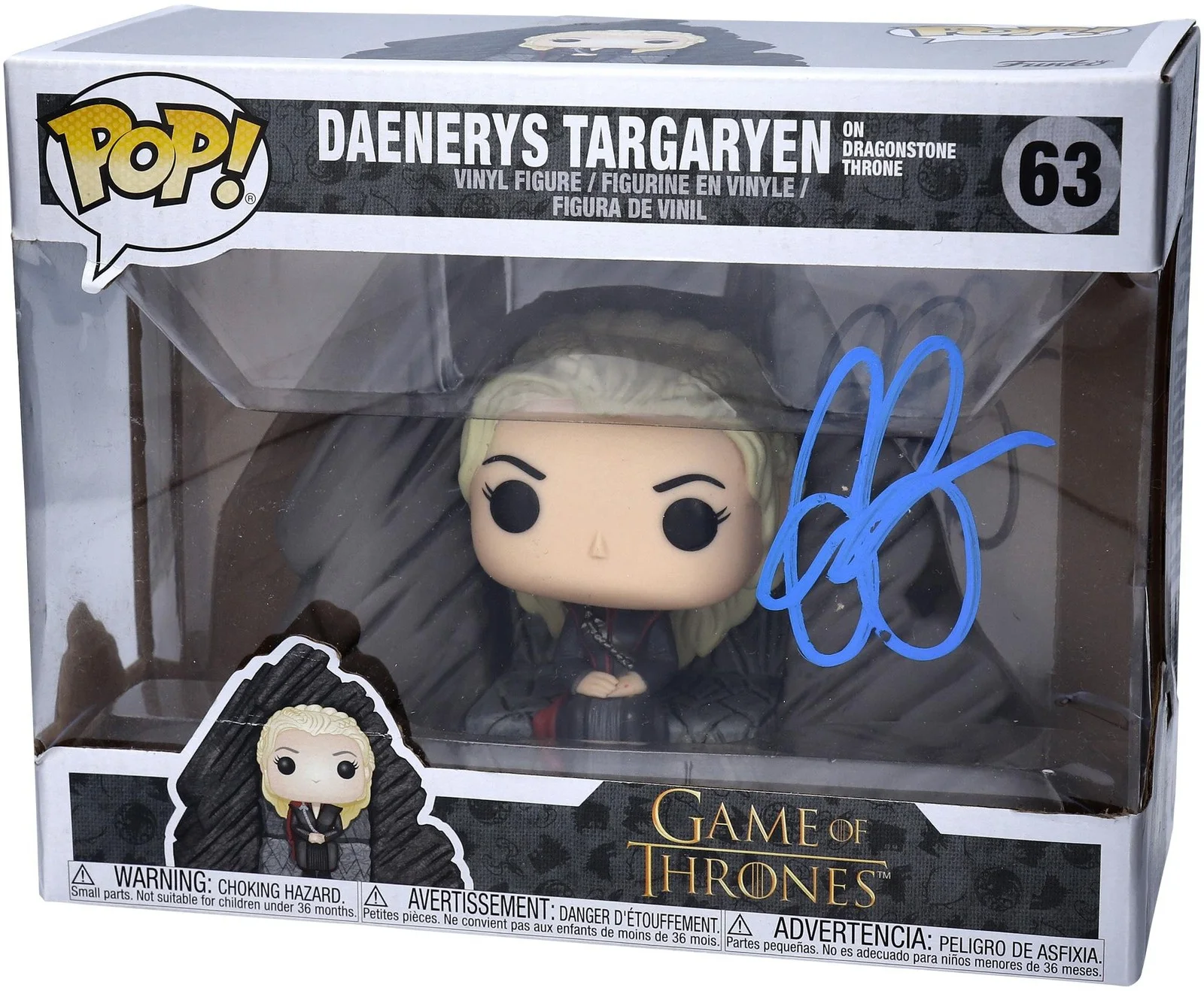 Emilia Clarke — Emilia Clarke Game of Thrones Autographed Daenerys on Dragonstone #63 Funko Pop!
