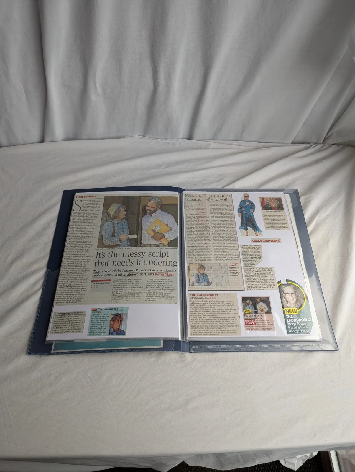 Laundromat Meryl Streep Film Memrobillia Press Clippings & Photos Rare Archive, изображение 3