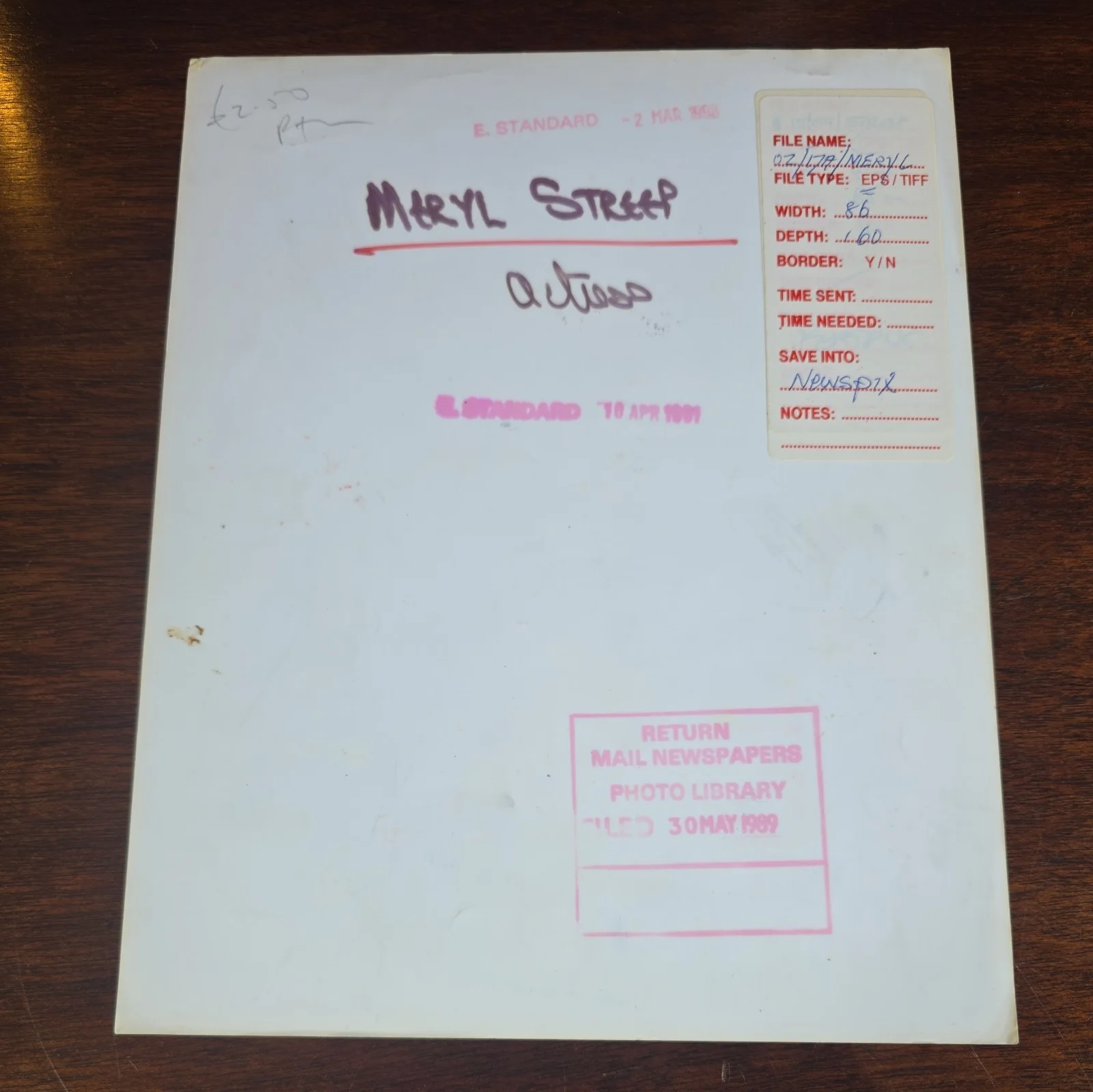 Original Vintage Meryl Streep Press Photo / Newspaper Archive Photograph, изображение 2