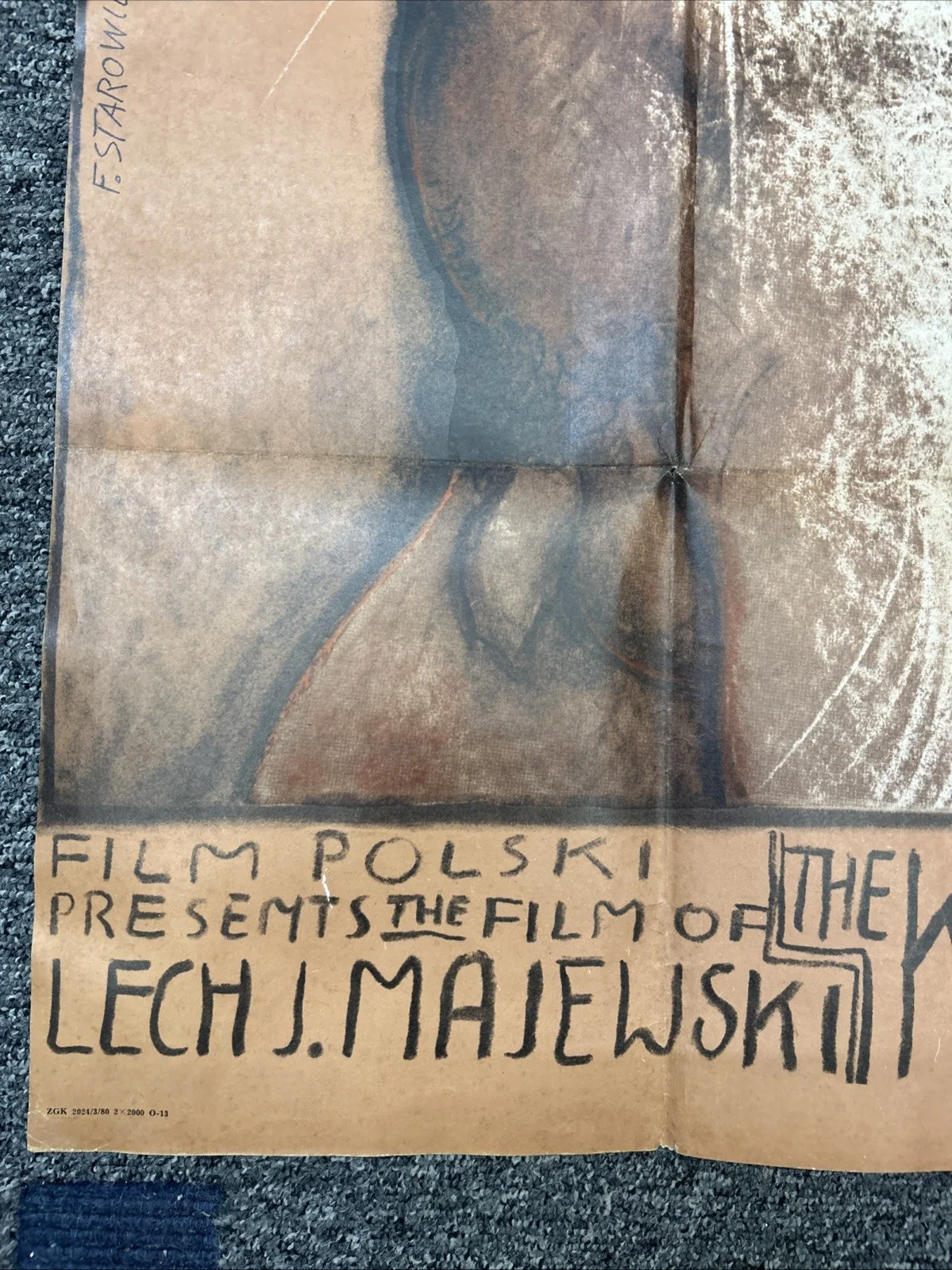 THE KNIGHT (1980) rare original Polish movie poster - Starowieyski male nude art, изображение 4