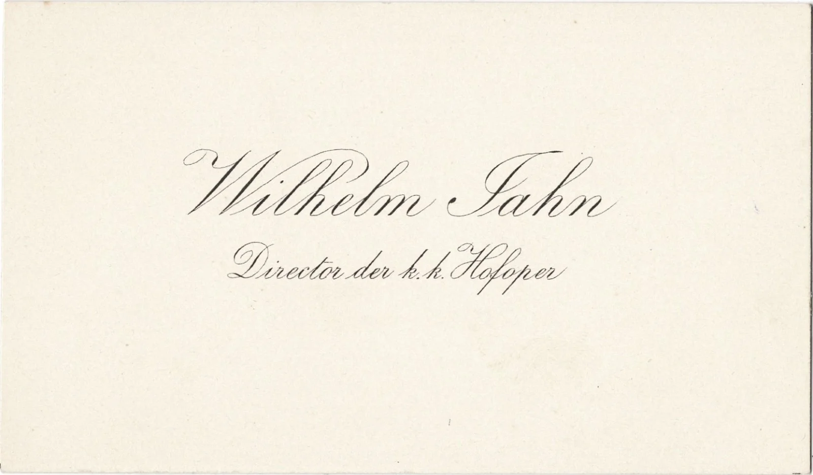 Rare Autograph: Wilhelm Jahn – Director of the Vienna Court Opera – 1895, изображение 3