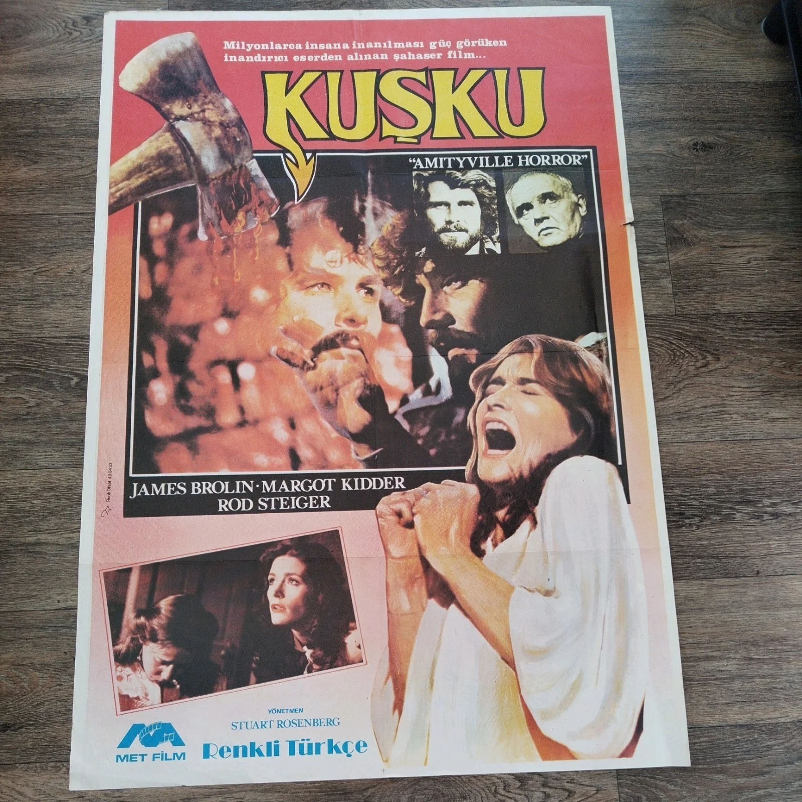 Amityville Horror (1979) Original 27" X 40"Rare Original Turkish Movie Poster, изображение 2
