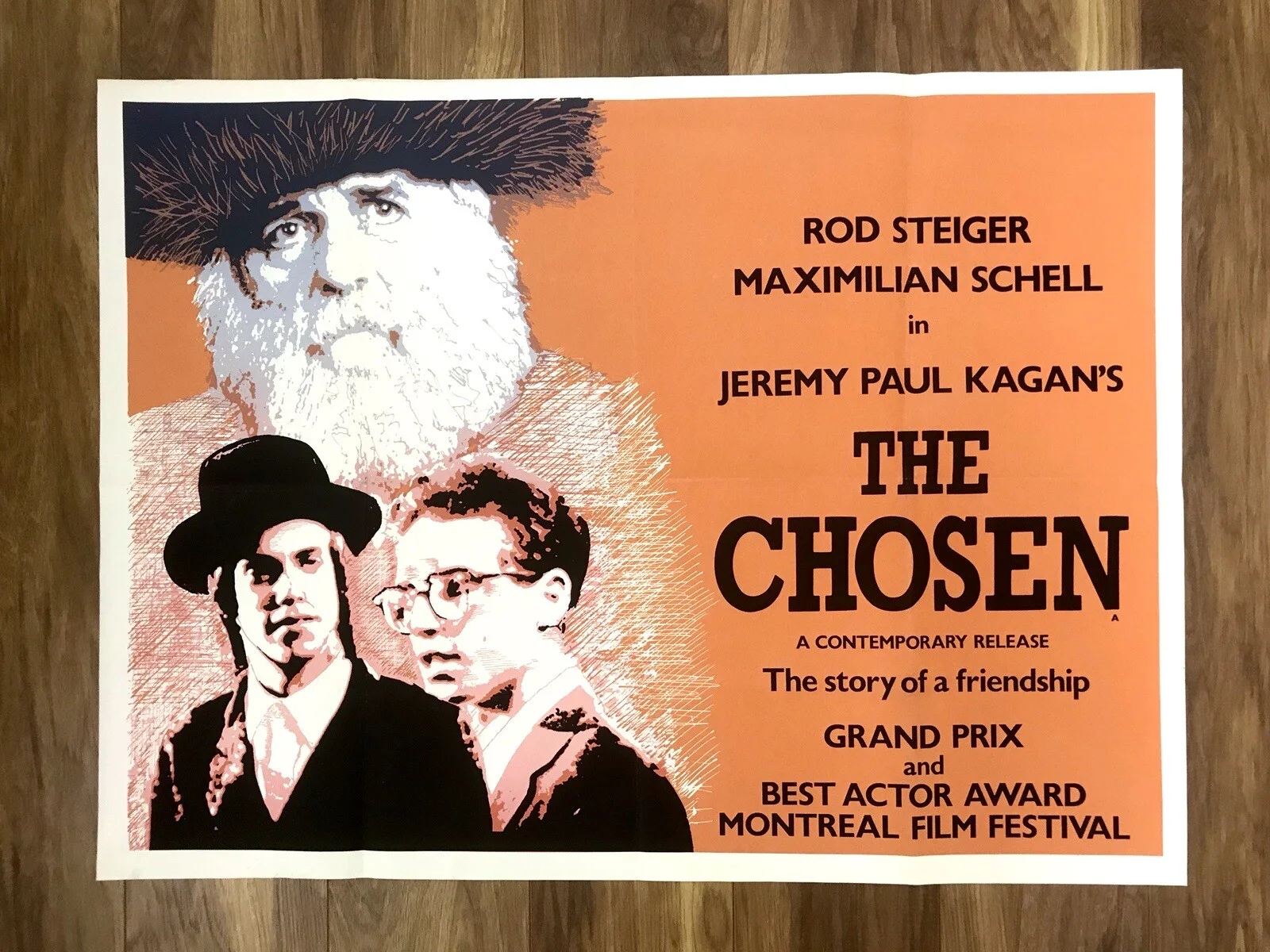 THE CHOSEN Original Vintage 81 Film Movie Poster ROD STEIGER MAXIMILIAN SCHELL, изображение 2