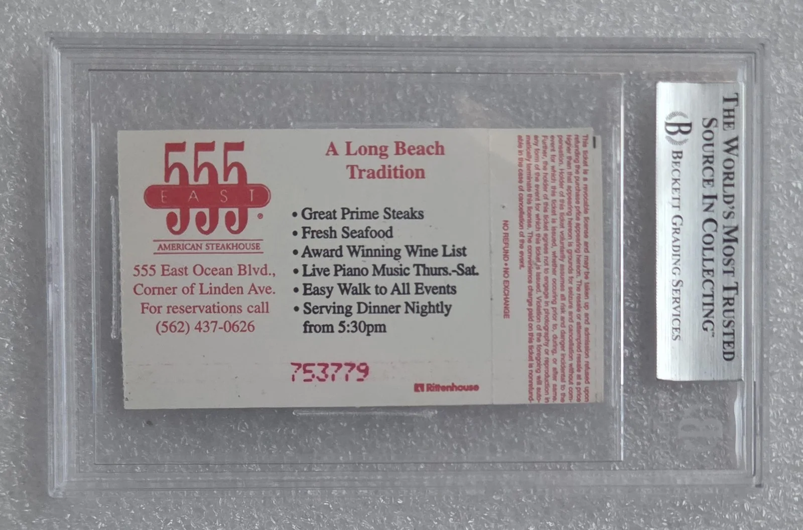 NOODLES SIGNED TICKET BECKETT BAS SLABBED SLAB THE OFFSPRING BAND AUTOGRAPHED, изображение 4