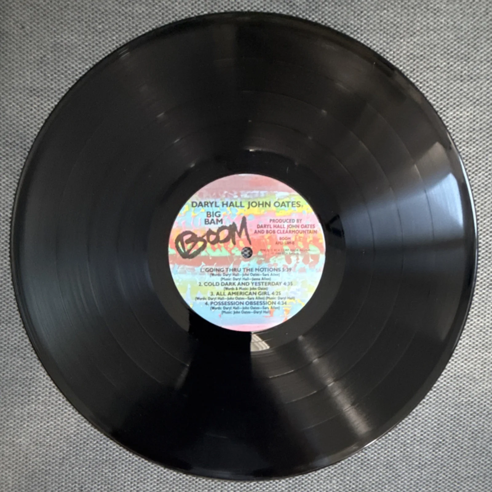 Daryl Hall & John Oates Big Bam Boom RCA Vinyl Record, изображение 3