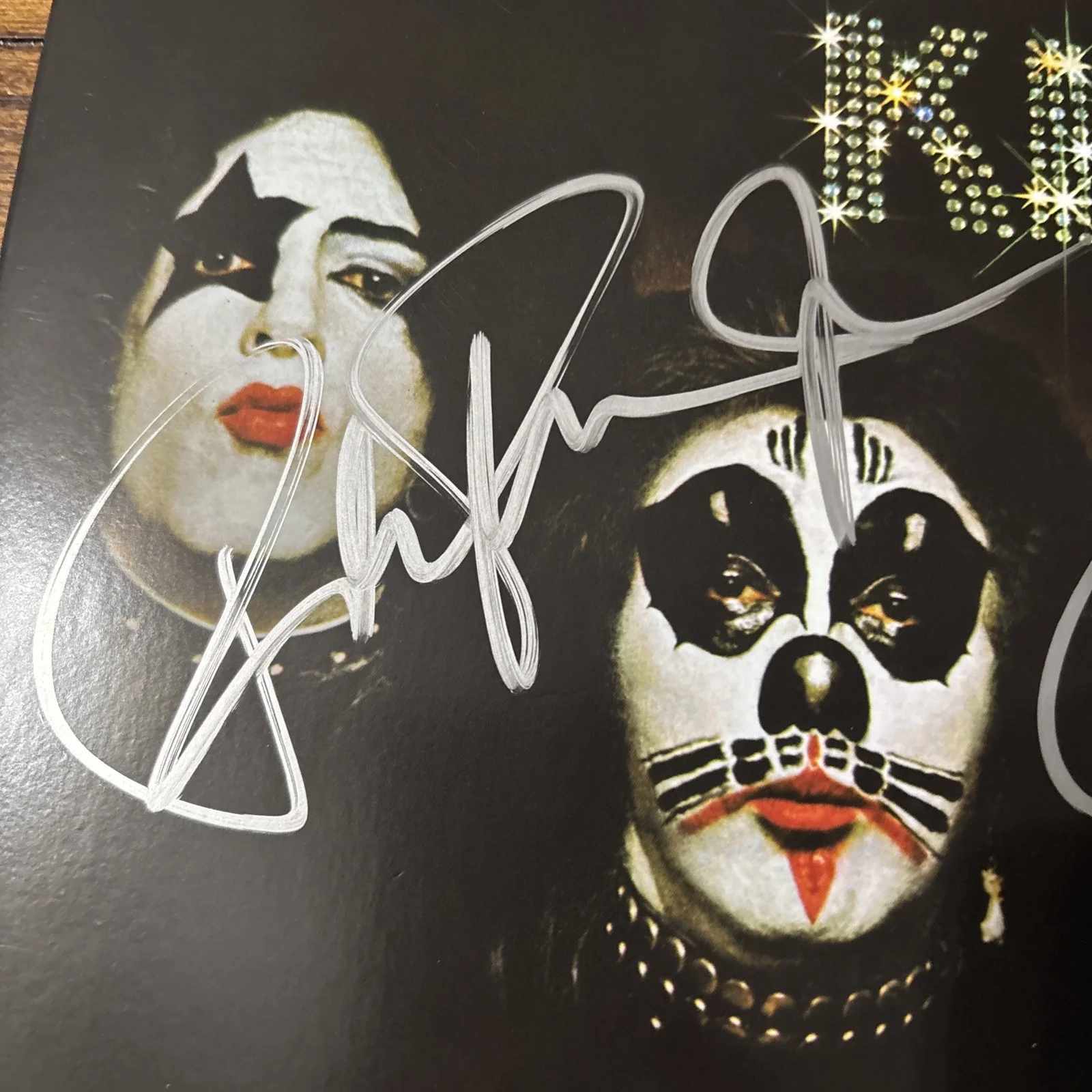 KISS Record Album LP Signed by All 4 Band Members With COA, image 5
