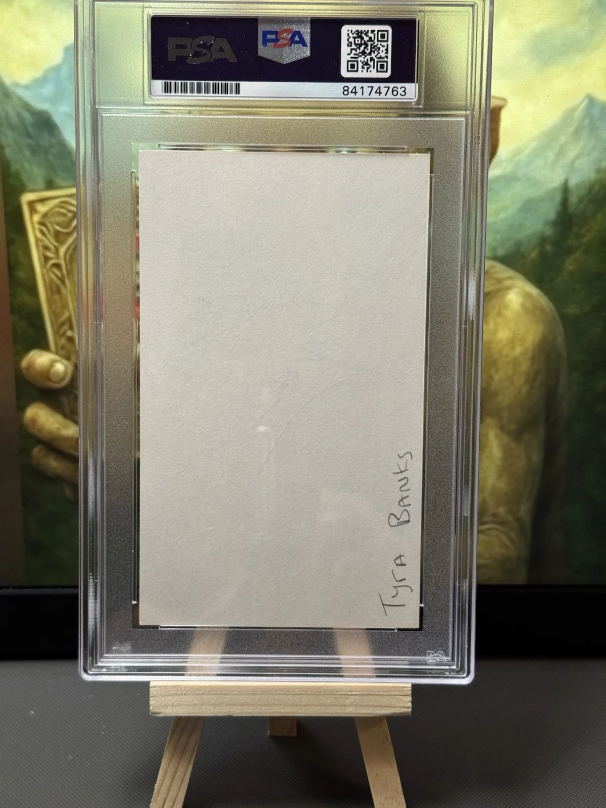 PSA Certified Tyra Banks Auto Left For Joe Rogan On Note Card, image 2