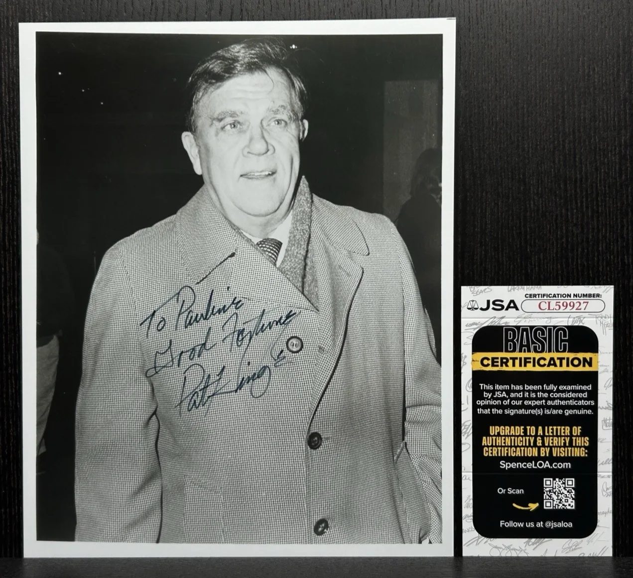 Pat Hingle — PAT HINGLE HAND SIGNED 8x10 PHOTO Original Authentic Autograph JSA COA Batman
