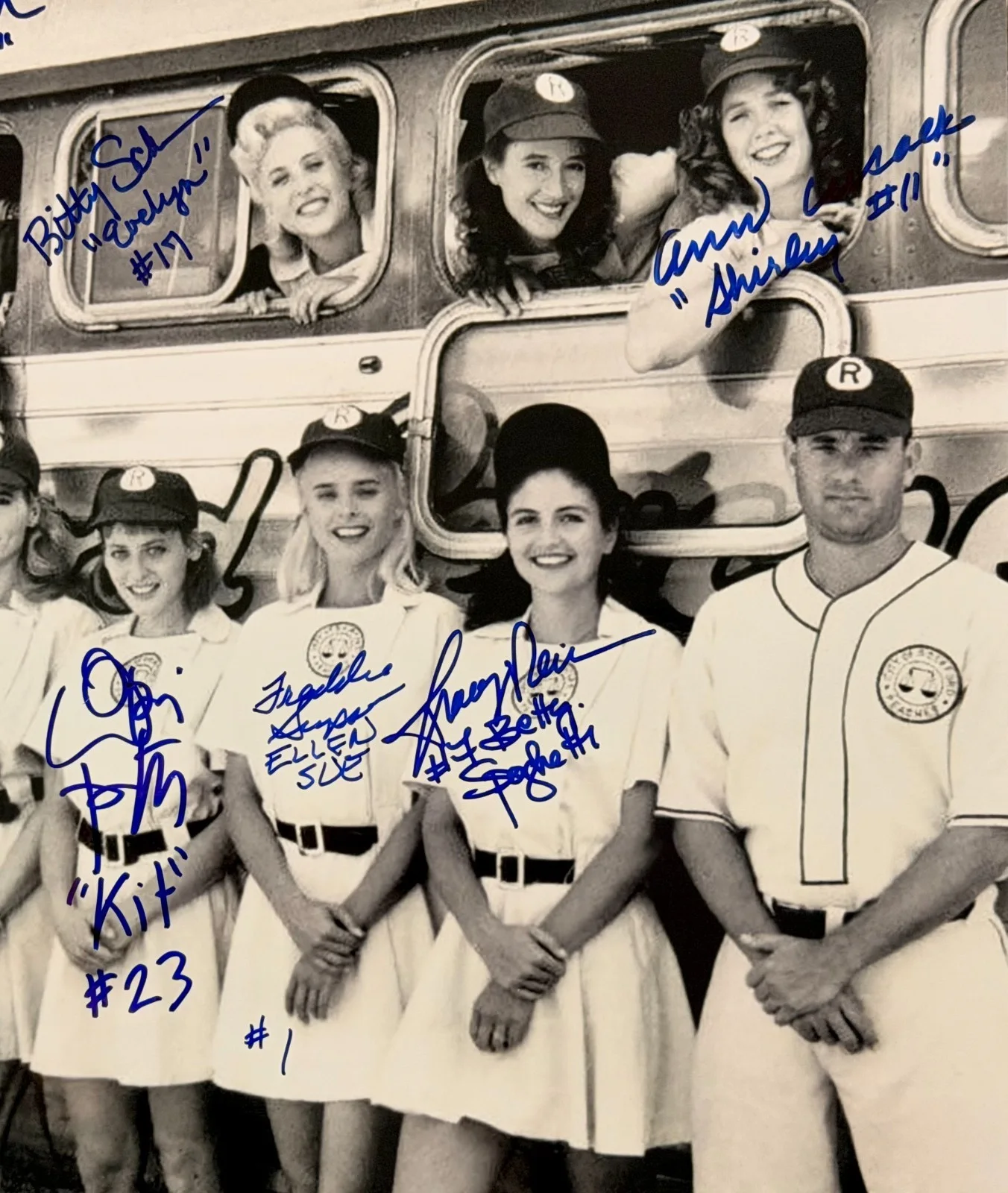 A LEAGUE OF THEIR OWN AUTOGRAPHED CAST SIGNED 16X20 PHOTO/POSTER 9 AUTOS - JSA!, изображение 4