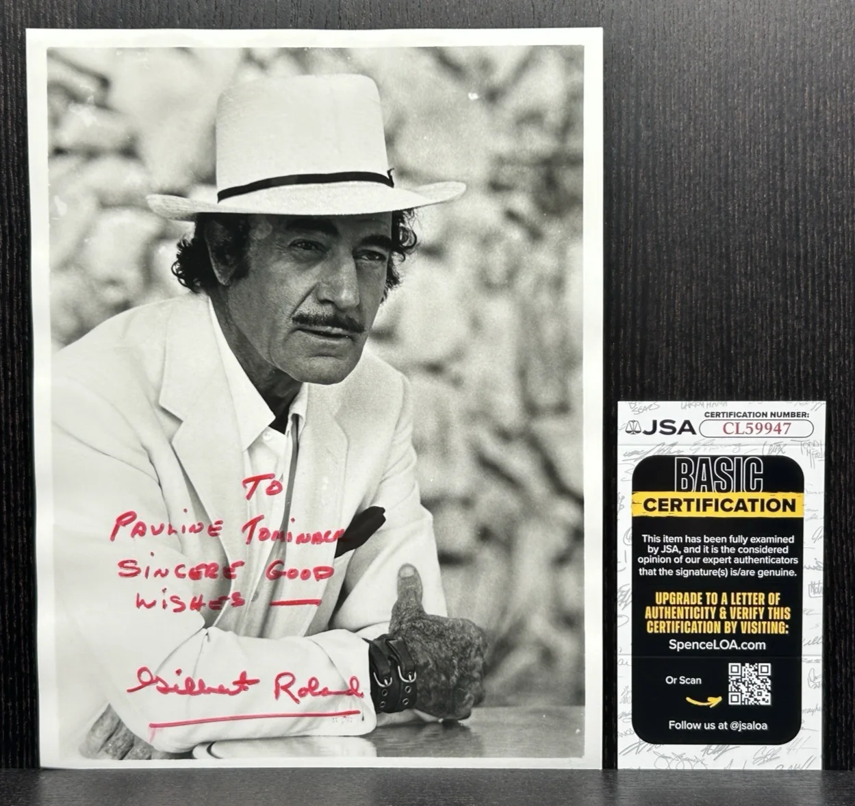 Gilbert Roland — GILBERT ROLAND HAND SIGNED 8x10 PHOTO Original Autograph JSA COA Gunsmoke, Zorro