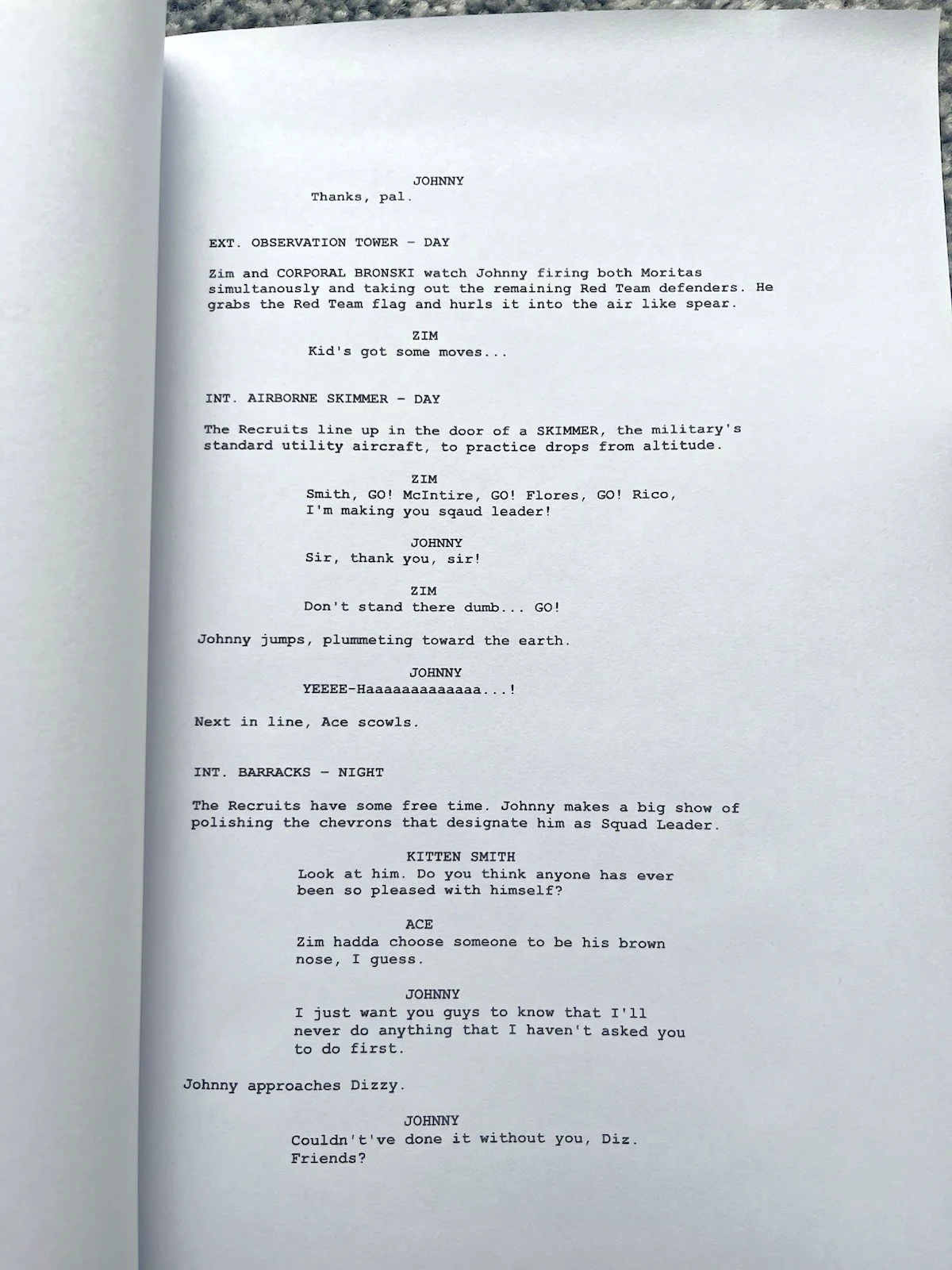 Starship Troopers (1997) Film Screenplay / Script. Neil Patrick Harris., image 2