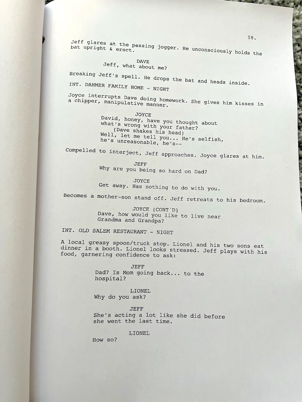 My Friend Dahmer Film Screenplay / Script. Ross Lynch, Jeffrey Dahmer., image 2