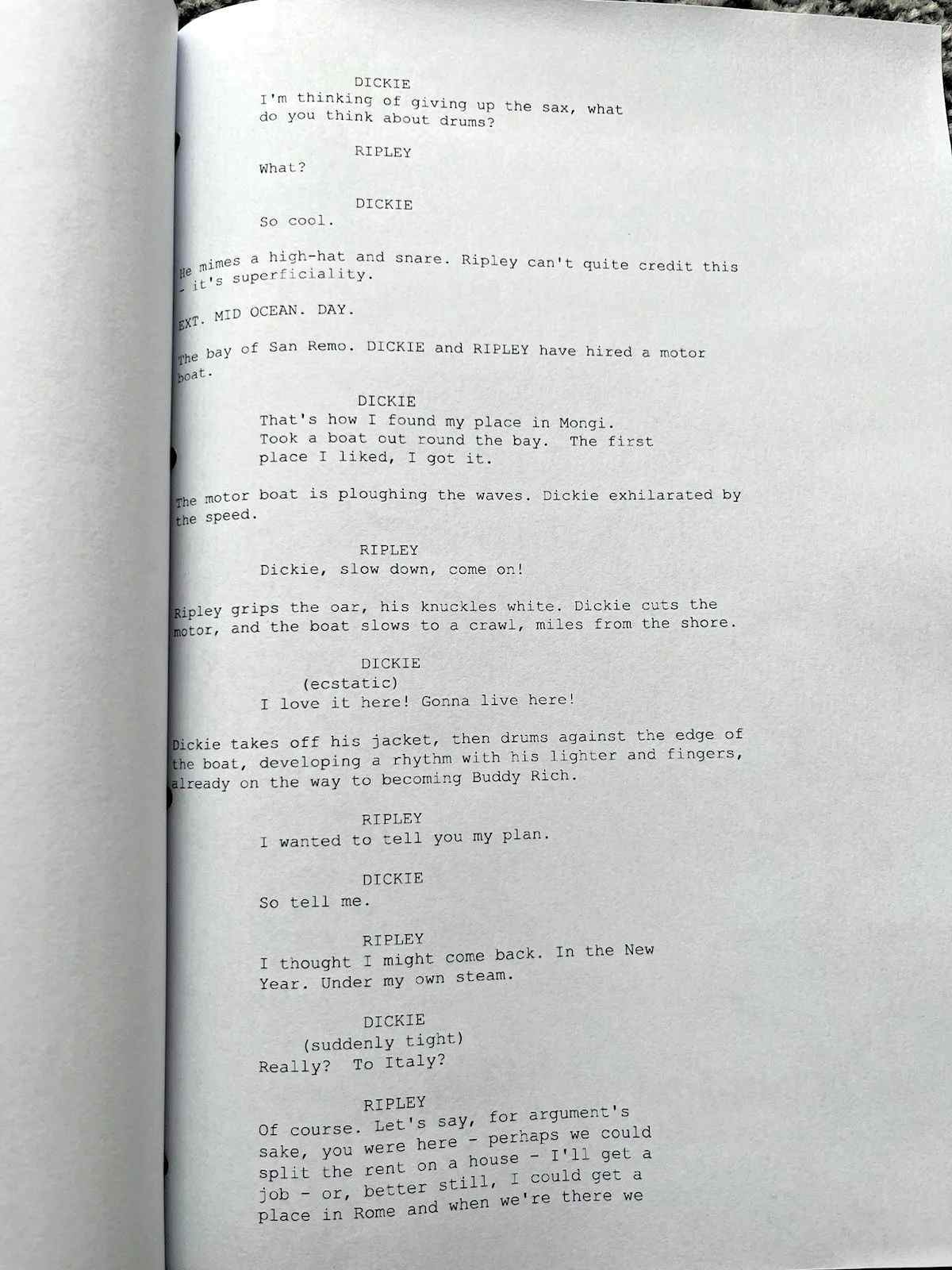 The Talented Mr Ripley Film Screenplay / Script. Jude Law, Matt Damon., изображение 2