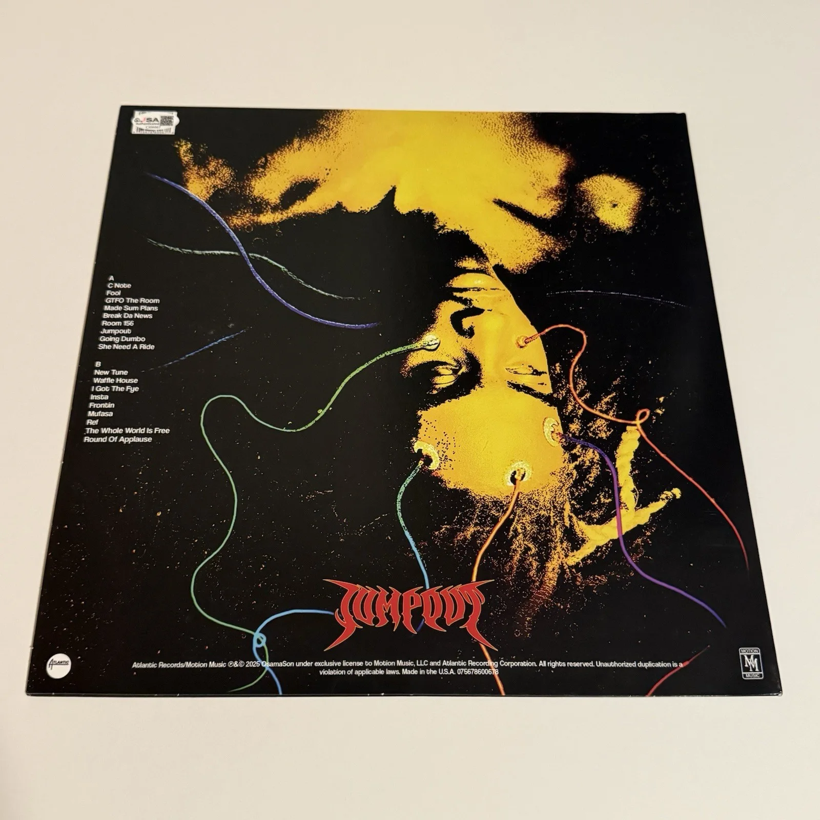 OSAMASON SIGNED JUMP OUT VINYL RECORD ALBUM AUTOGRAPHED LIL O RAPPER JSA COA, image 3