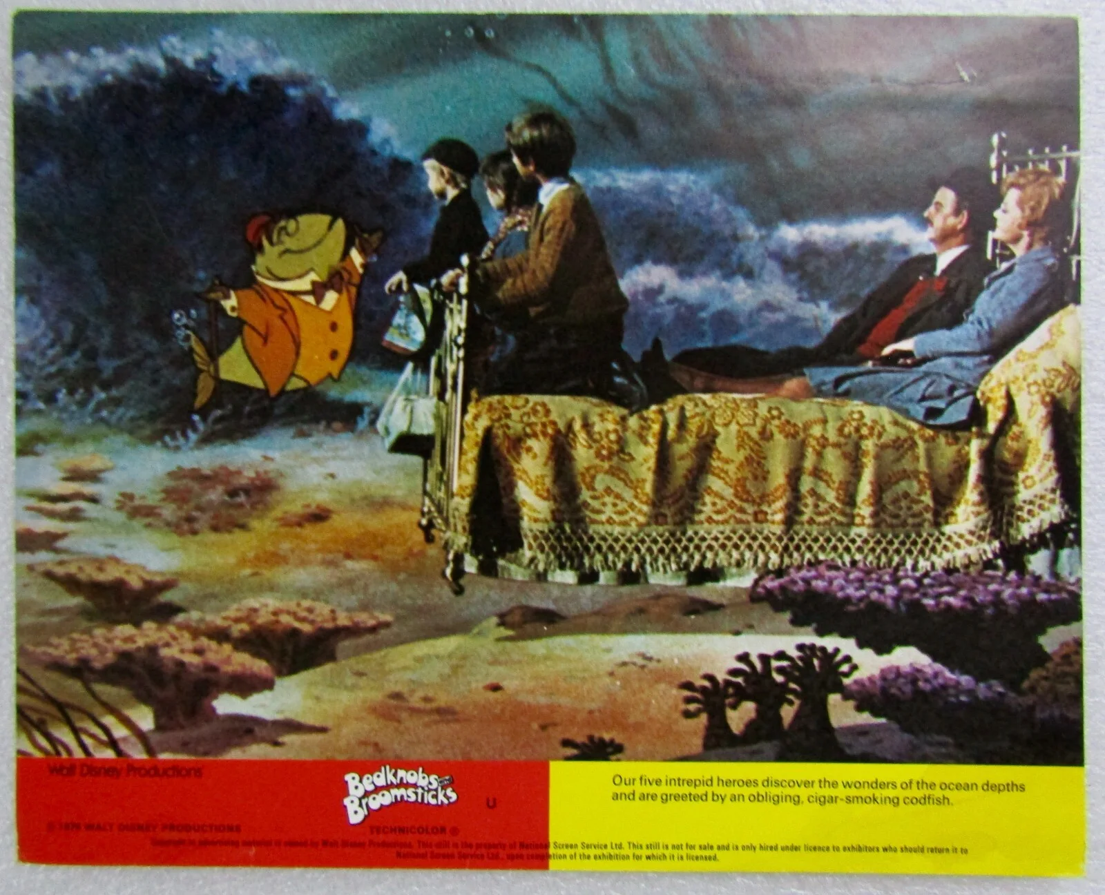1971 BEDKNOBS AND BROOMSTICKS - Lobby Card 10x8 - Walt Disney Animations - 79 RR, изображение 2