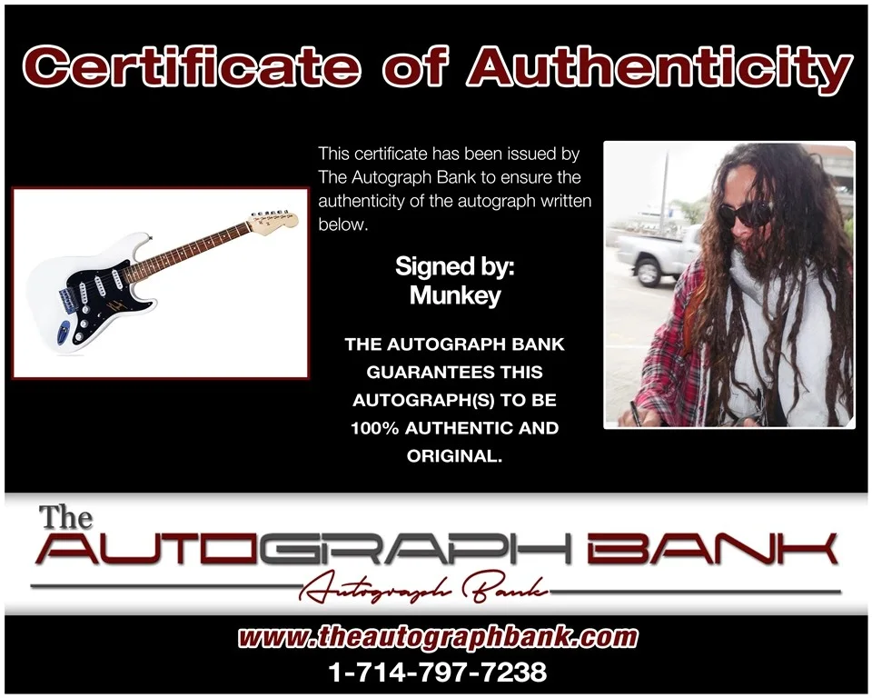 Munky — Munky Korn authentic signed electric guitar W/ Certificate Autographed (E2), image 2