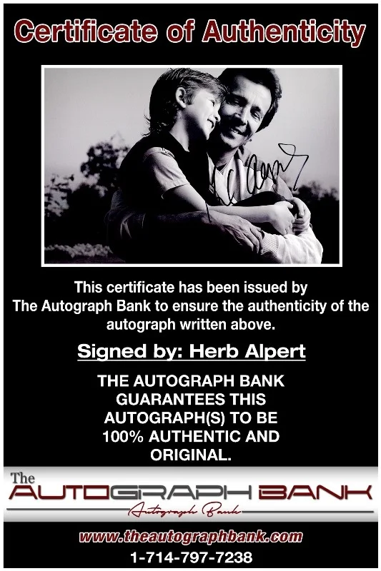 Herb Alpert — Herb Alpert The Tijuana Brass Authentic signed 10x15 photo |CERT Autograph 26-a, image 2