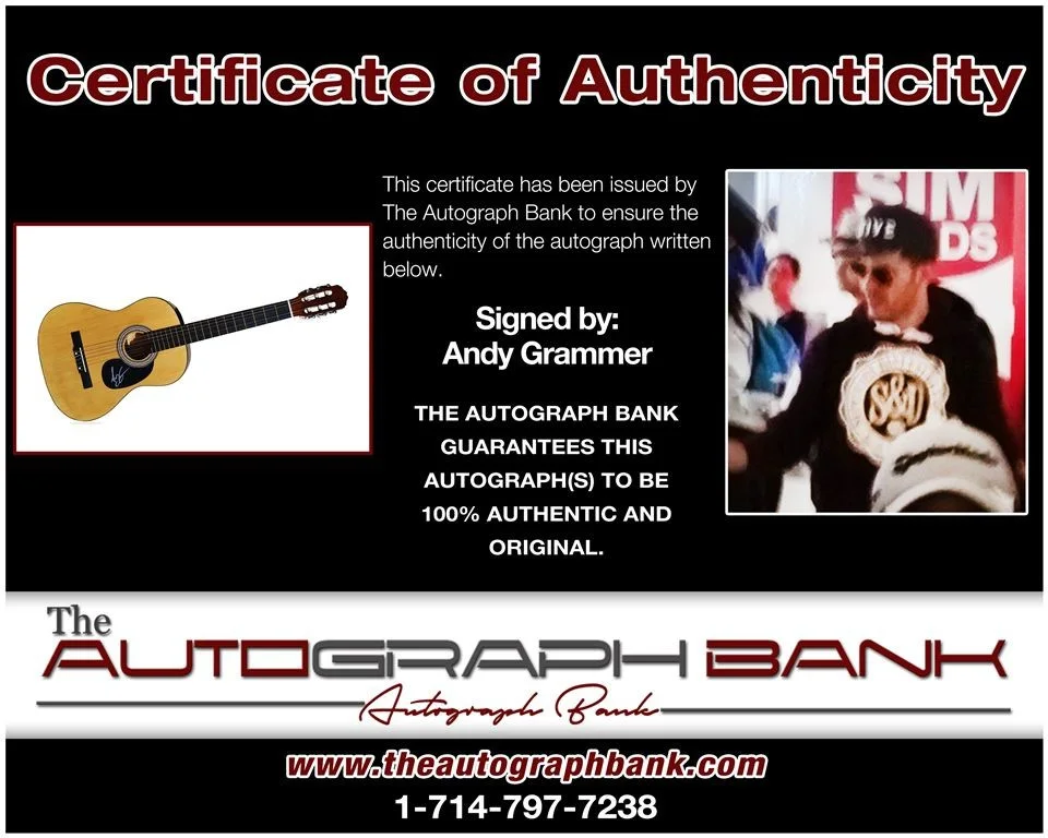 Andy Grammer — Andy Grammer authentic signed acoustic guitar W/ Certificate Autographed 2316c, image 2