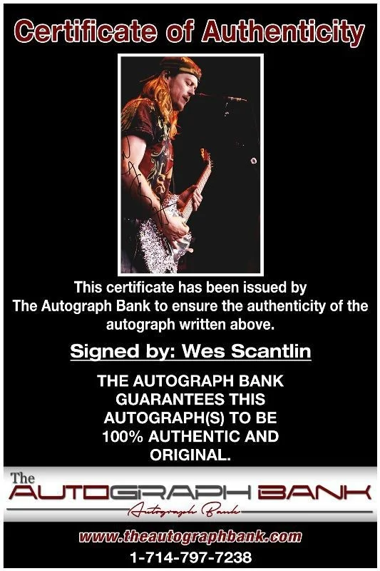 Wes Scantlin — Wes Scantlin Puddle Of Mud Authentic signed 8x10 photo |CERT Autographed 1326-f, image 2