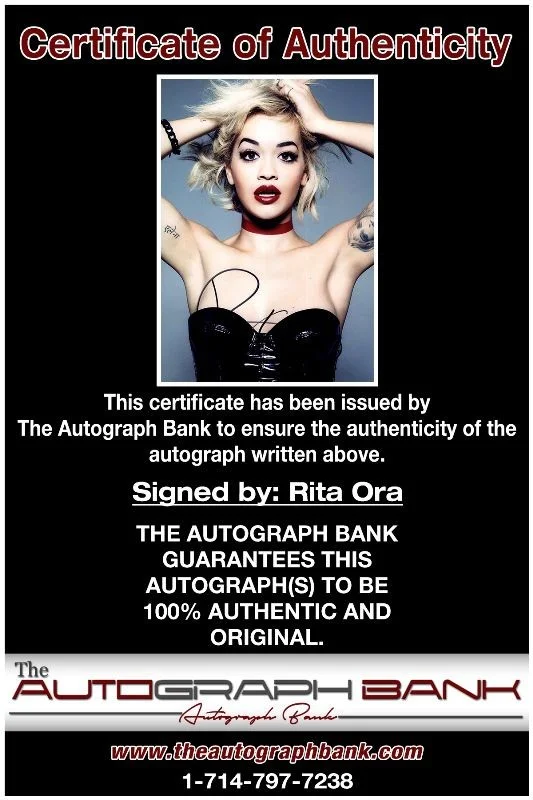 Rita Ora — Rita Ora Band Aid 30 Authentic signed rock 10x15 photo W/Cert Autographed 1325-a, изображение 2