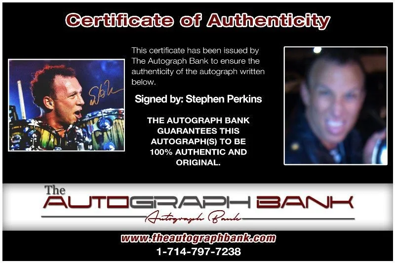 Stephen Perkins — Stephen Perkins Porno For Pyros Authentic signed 8x10 photo |CERT 1326-b, изображение 2