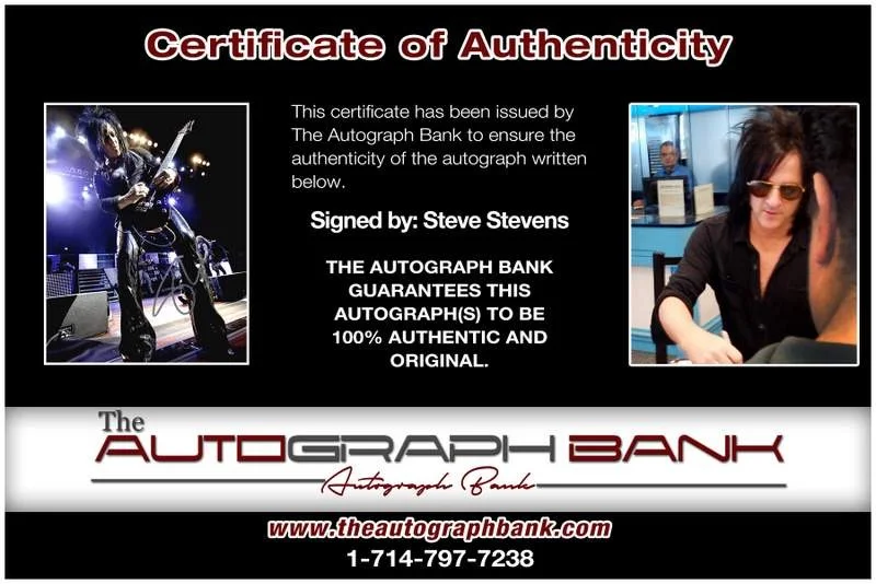 Steve Stevens — Steve Stevens authentic signed rock 8x10 photo W/Certificate Autographed (A0004), image 2