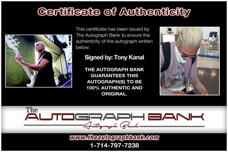 Tony Kanal — Tony Kanal No Doubt Authentic signed rock 8x10 photo W/Cert Autographed A15, image 2