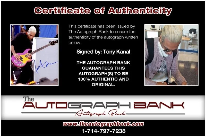 Tony Kanal — Tony Kanal No Doubt Authentic signed rock 8x10 photo W/Cert Autographed A7, image 2