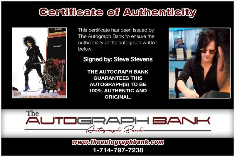 Steve Stevens — Steve Stevens authentic signed rock 8x10 photo W/Certificate Autographed (A0017), image 2