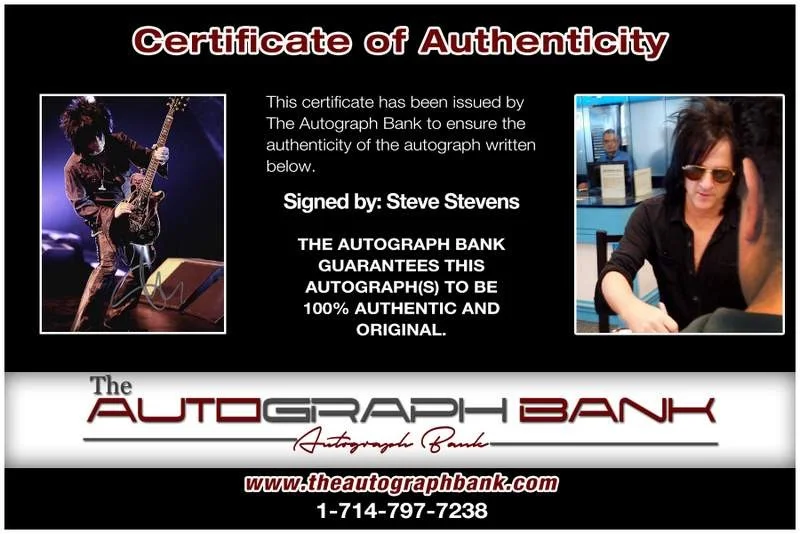 Steve Stevens — Steve Stevens authentic signed rock 8x10 photo W/Certificate Autographed (A0008), image 2