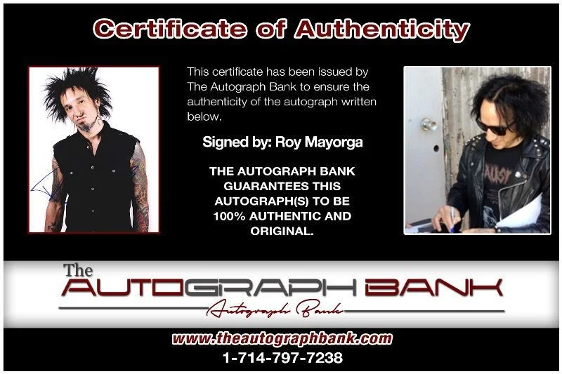 Roy Mayorga — Roy Mayorga Nausea Authentic signed rock 8x10 photo W/Cert Autographed 1326-d, image 2