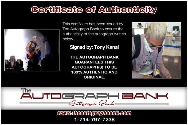 Tony Kanal — Tony Kanal No Doubt Authentic signed rock 8x10 photo W/Cert Autographed A18, изображение 2