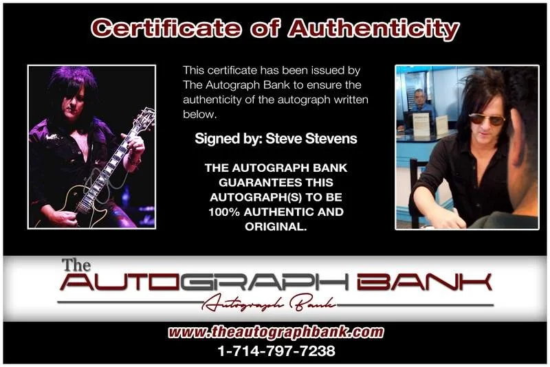 Steve Stevens — Steve Stevens authentic signed rock 8x10 photo W/Certificate Autographed (A0001), image 2