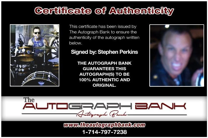 Stephen Perkins — Stephen Perkins Porno For Pyros Authentic signed 8x10 photo |CERT 1326-d, изображение 2