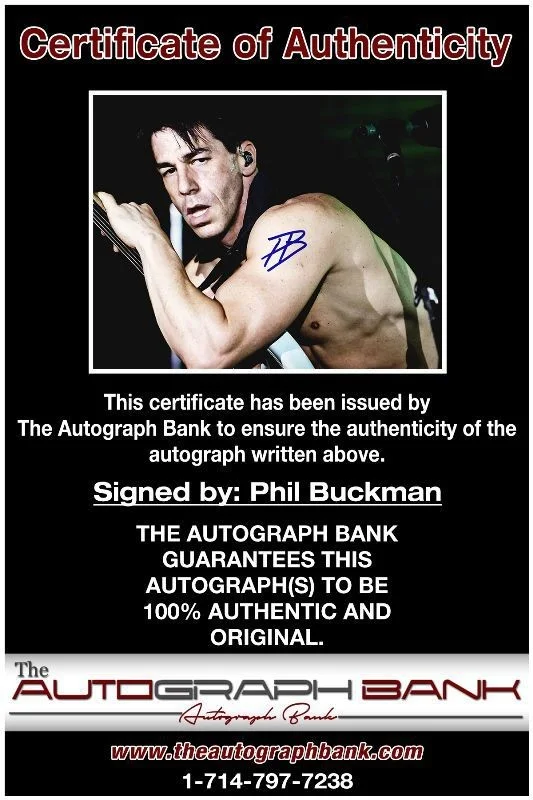 Phil Buckman — Phil Buckman Fuel Authentic signed rock 8x10 photo W/Cert Autographed 1326-e, изображение 2