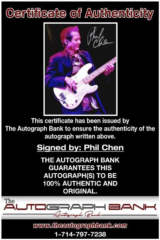 Phil Chen — Phil Chen Manzarek-Krieger Authentic signed 8x10 photo |CERT Autographed 1326-b, image 2