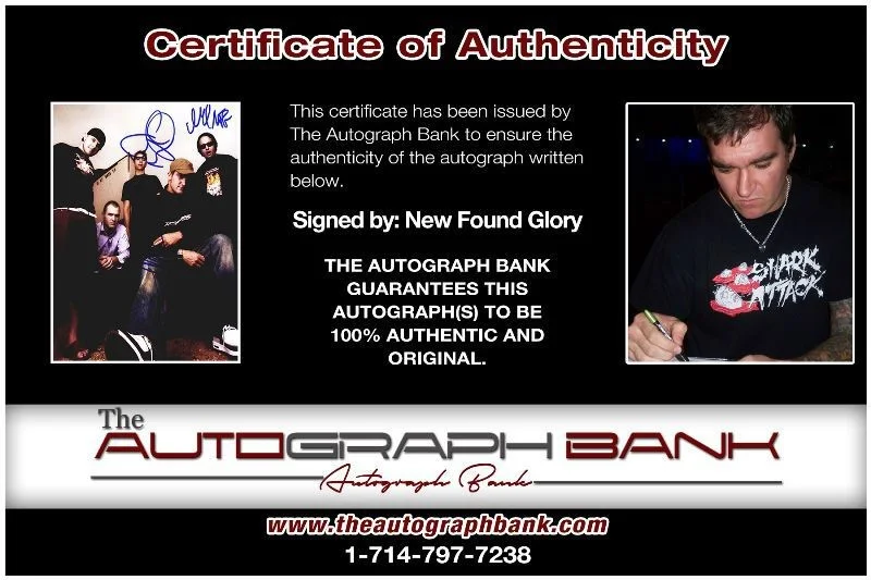 New Found Glory — New Found Glory Group Authentic signed rock 8x10 photo W/Cert Autographed 1326-e, image 2