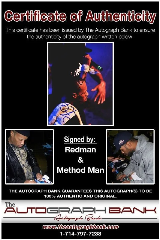 Redman, Method Man — Redman & Method Man Authentic signed rap 8x10 photo W/Cert Autographed 1326-a, image 2