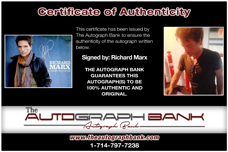 Richard Marx — Richard Marx Ringo Starr & His All-Starr Band signed 8x10 photo |CERT 26-z1, изображение 2