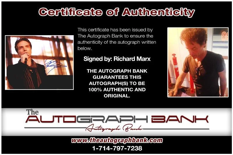Richard Marx — Richard Marx Authentic signed rock 8x10 photo W/Certificate Autographed (1326-c), изображение 2