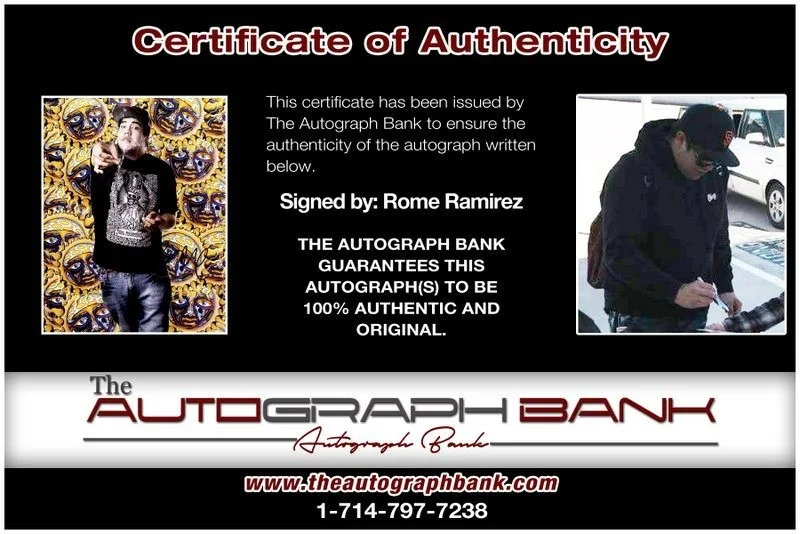 Rome Ramirez — Rome Ramirez Sublime Authentic signed rock 8x10 photo W/Cert Autographed A1, image 2