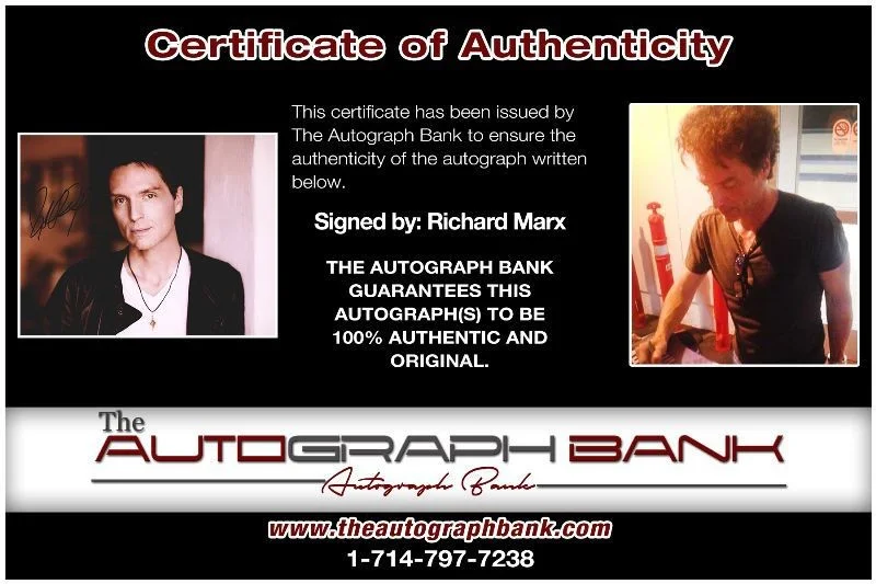 Richard Marx — Richard Marx Authentic signed rock 8x10 photo W/Certificate Autographed (1326-e), image 2
